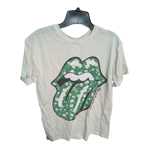 The Rolling Stones Cream Tee with Green Tongue Graphic. Size Small . New - Picture 2 of 6